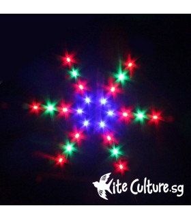 Snowflake LED Night Kite 2.4m 48 Led